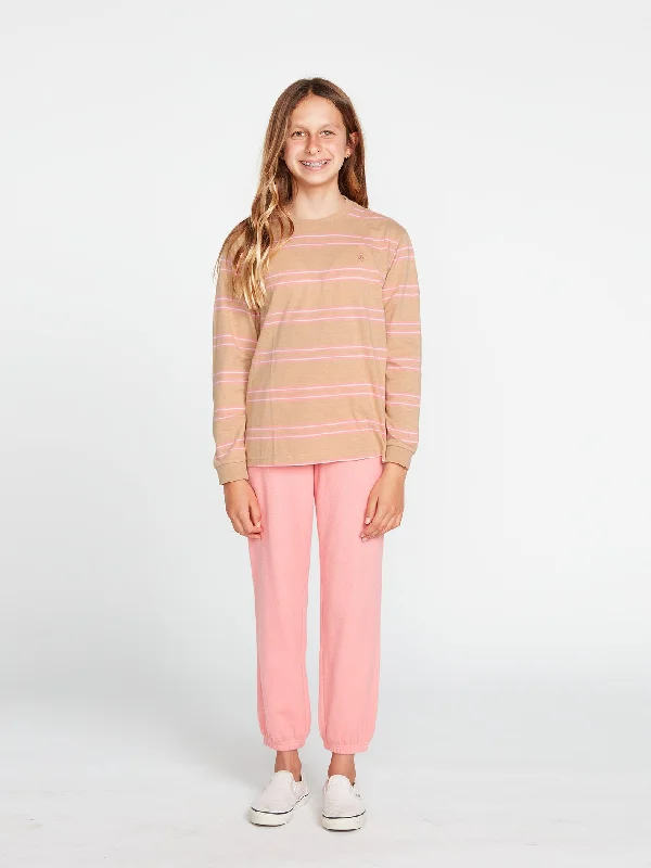 Girls Party Pack Long Sleeve Top - Hazelnut