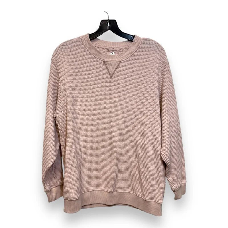 Top Long Sleeve By Aerie In Pink, Size: Xs