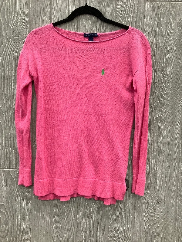 Top Long Sleeve By Ralph Lauren In Pink, Size: Sp