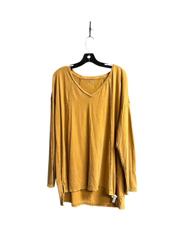 Top Long Sleeve By Wonderly In Yellow, Size: Xl