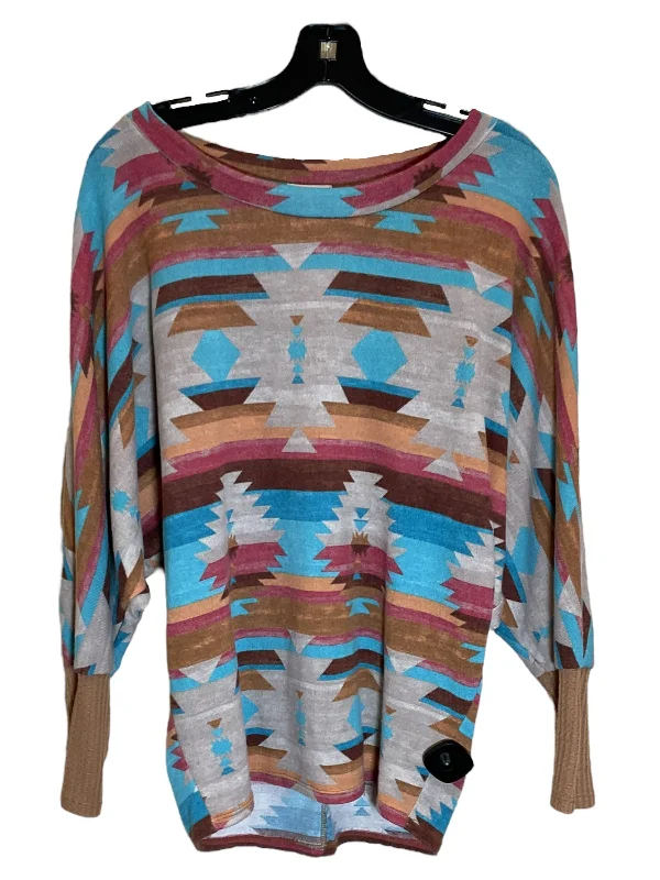 Top Long Sleeve By Bibi In Multi-colored, Size: S