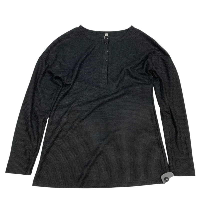 Top Long Sleeve By Wneedu In Black, Size: M