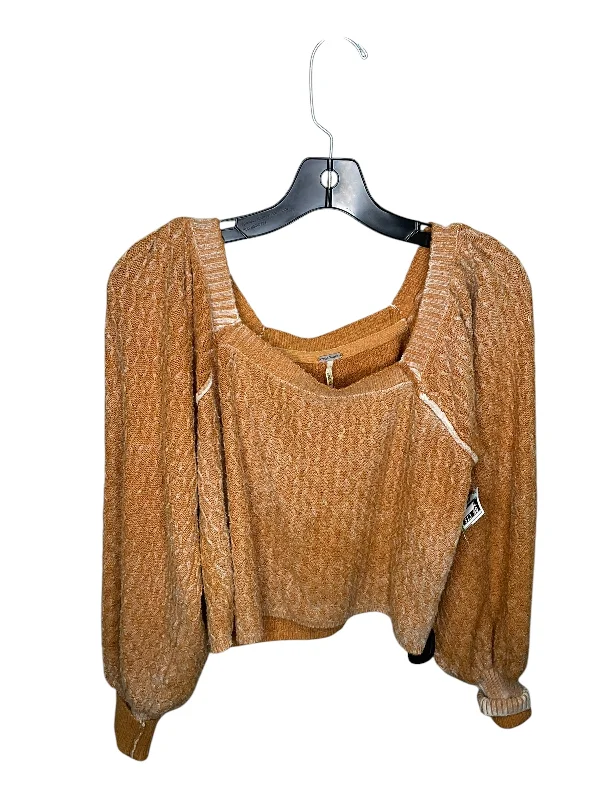 Top Long Sleeve By Free People In Gold, Size: Xs