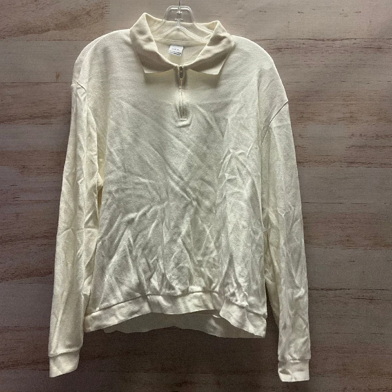 Top Long Sleeve By Zara In Cream, Size: L