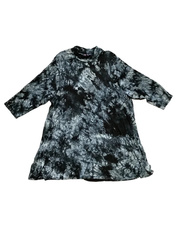 Tunic 3/4 Sleeve By Clothes Mentor In Tie Dye Print, Size: 2x