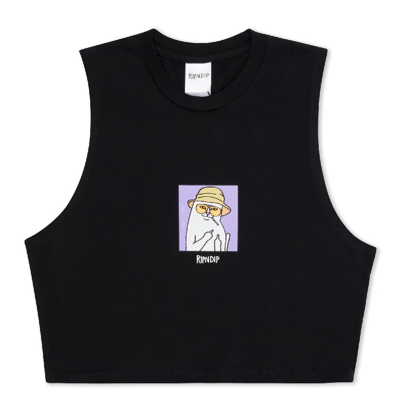 Nermal S Thompson Cropped Baby Tank (Black)