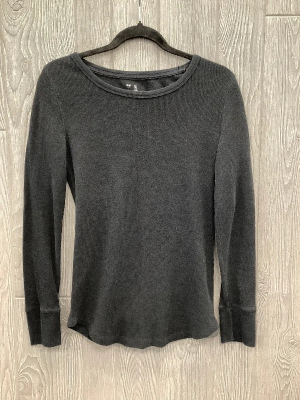 Top Long Sleeve Basic By Gap In Black, Size: S