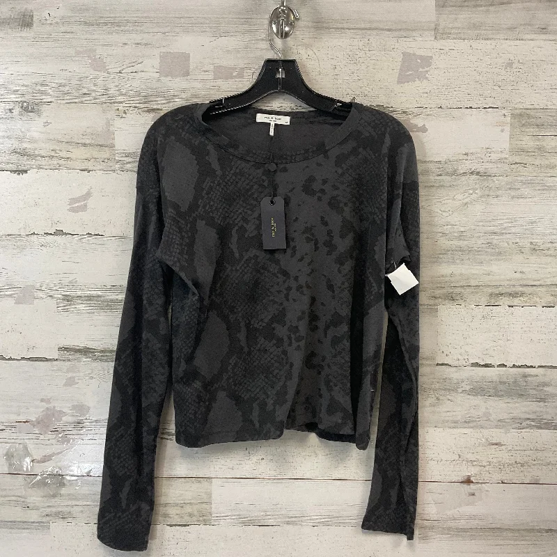 Top Long Sleeve By Rag And Bone In Black, Size: S