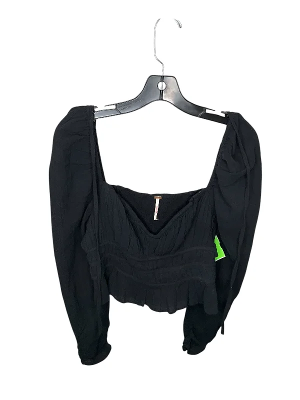 Top Long Sleeve By Free People In Black, Size: M