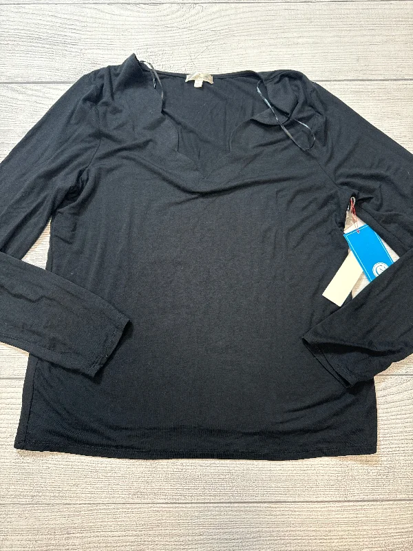 Top Long Sleeve By Nine Britton In Black, Size: Xl