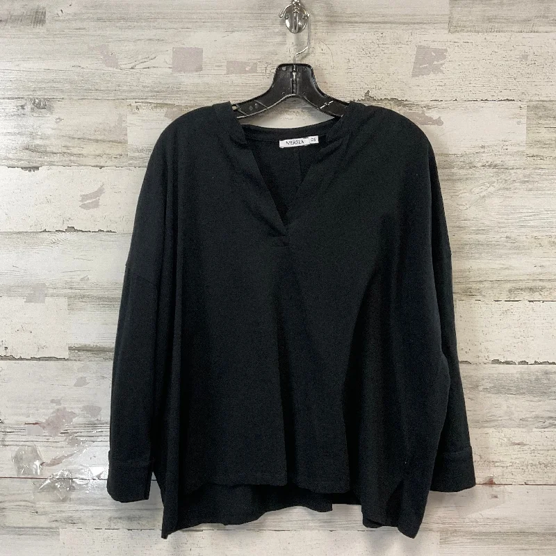 Top Long Sleeve By Mer Sea In Black, Size: S