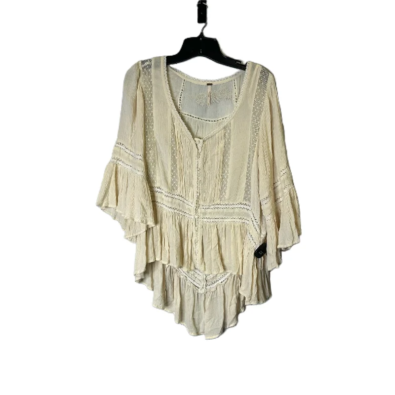 Top Long Sleeve By Free People In Cream, Size: S