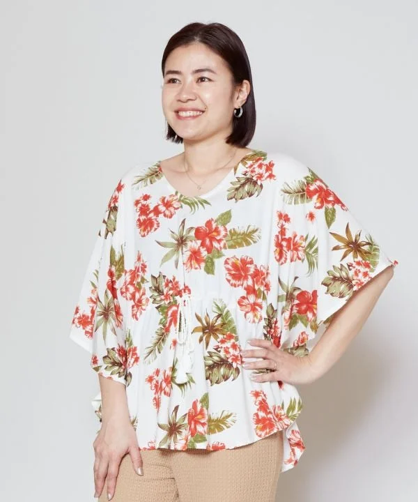 Botanical Poncho Top