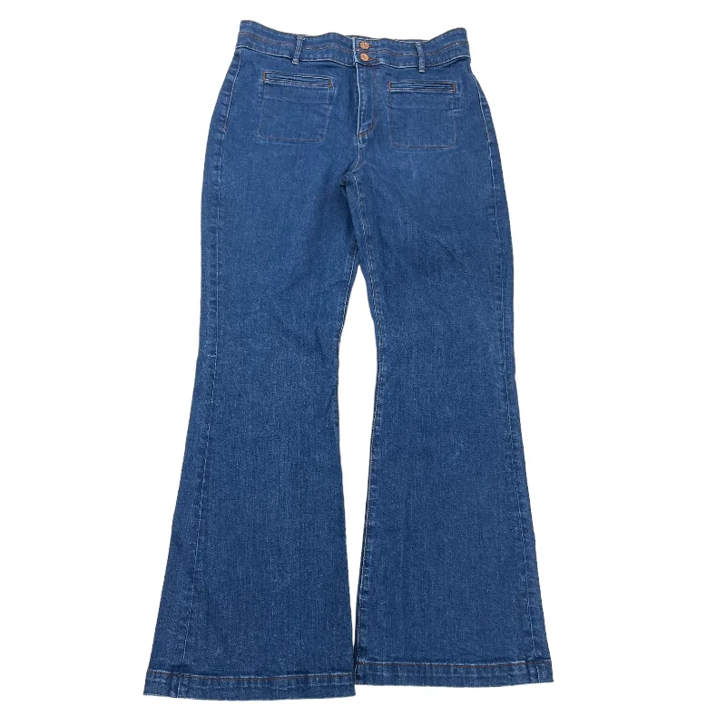 BLUE DENIM JEANS FLARED by LOFT Size:12