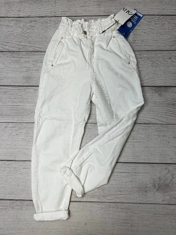 Jeans Relaxed/boyfriend By Zara In White, Size: 0