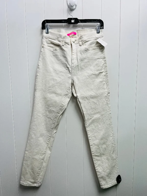 Jeans Skinny By Lilly Pulitzer In White, Size: 8