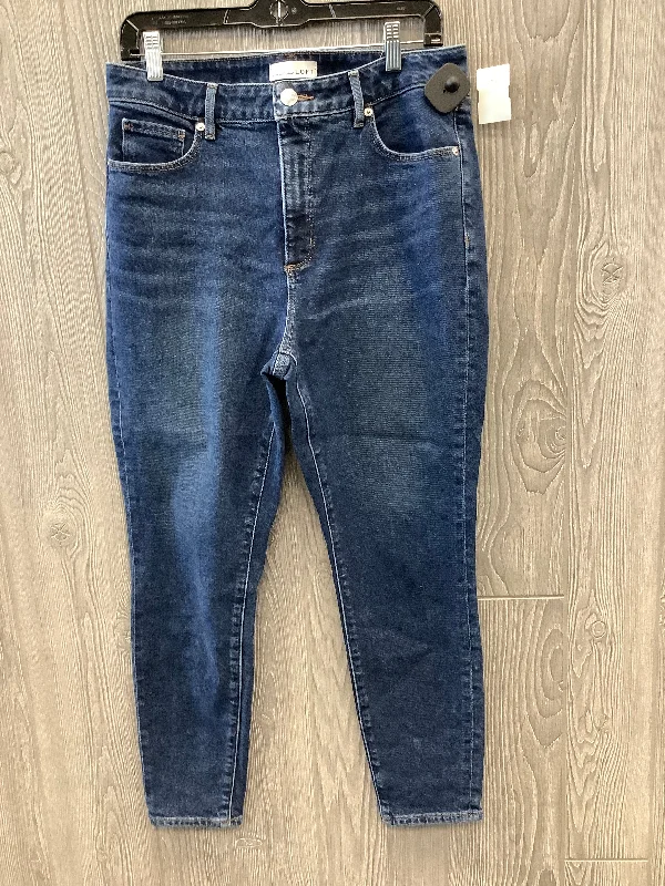 Jeans Straight By Loft In Blue Denim, Size: 10