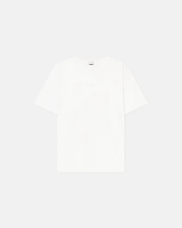 Reece - Embroidered Cotton-Jersey T-Shirt  - Off White