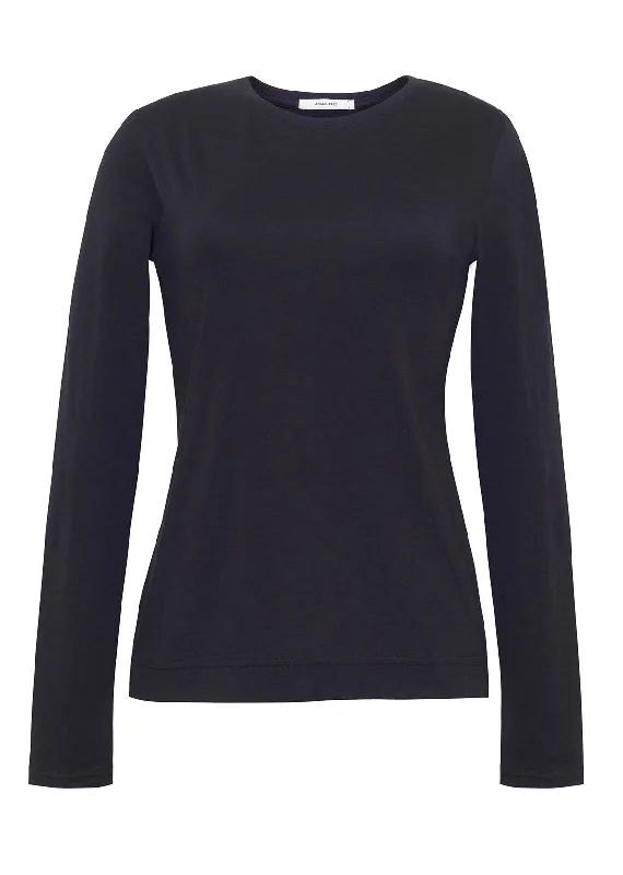 long sleeve crewneck t-shirt in pima cotton