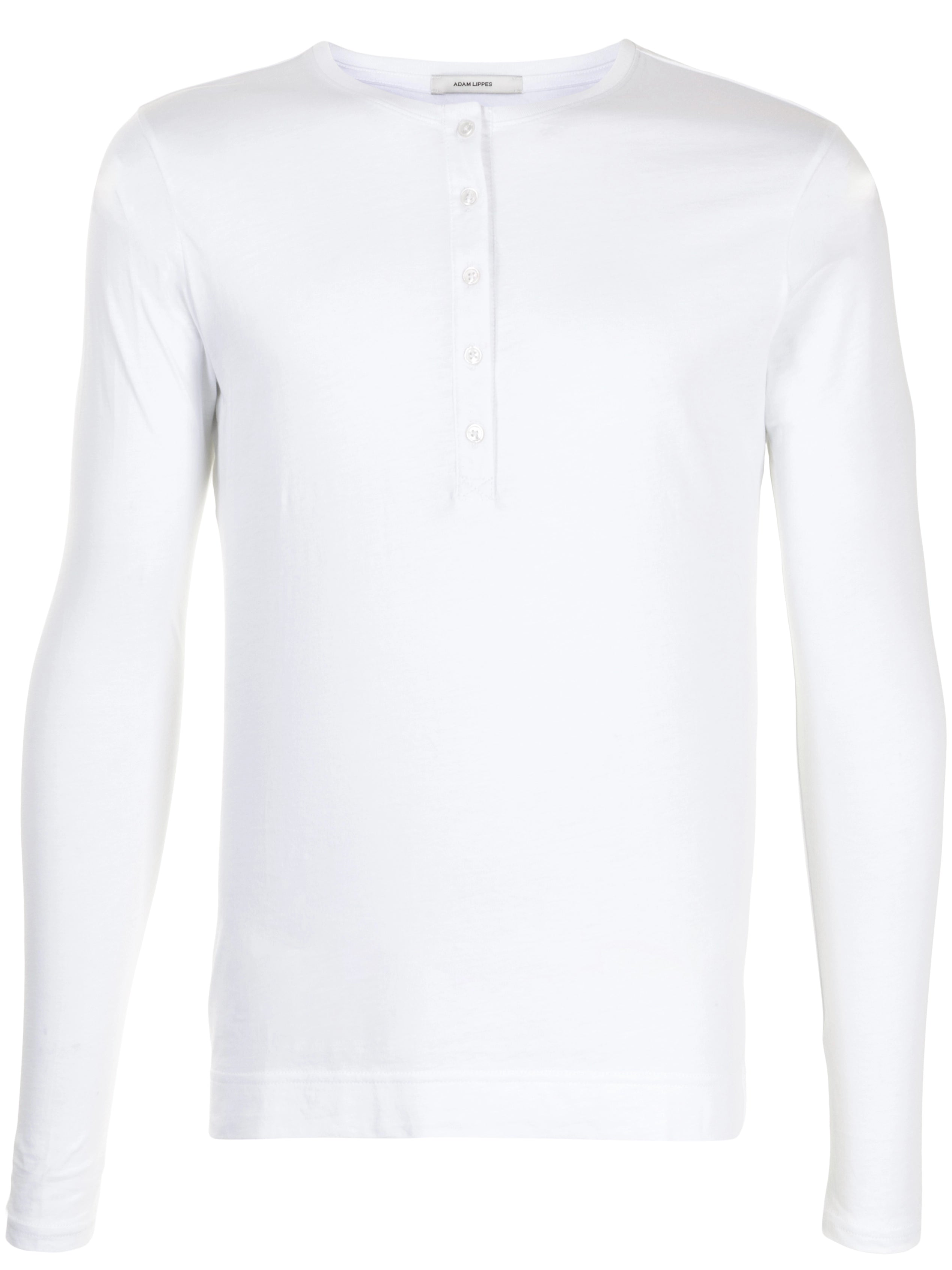 LONG SLEEVE HENLEY T-SHIRT IN PIMA COTTON