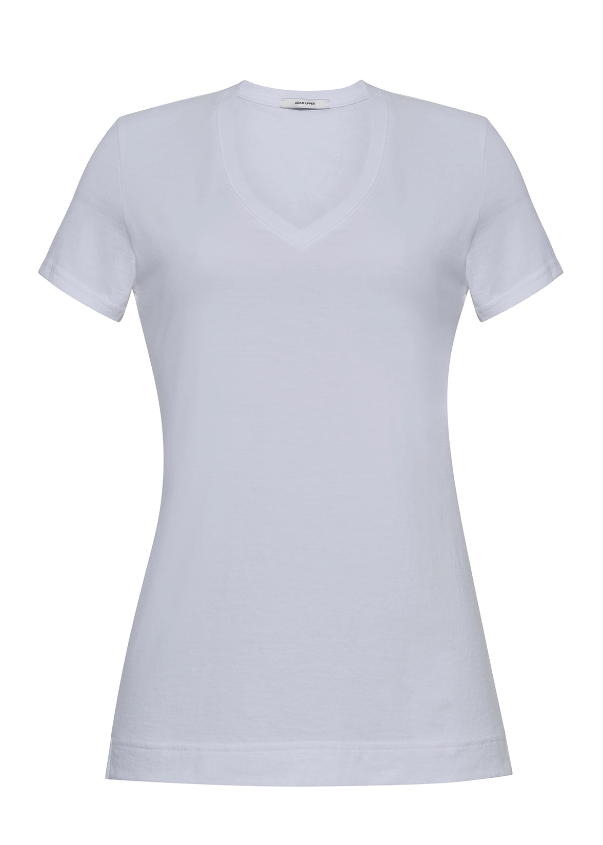 short sleeve v-neck t-shirt in pima cotton