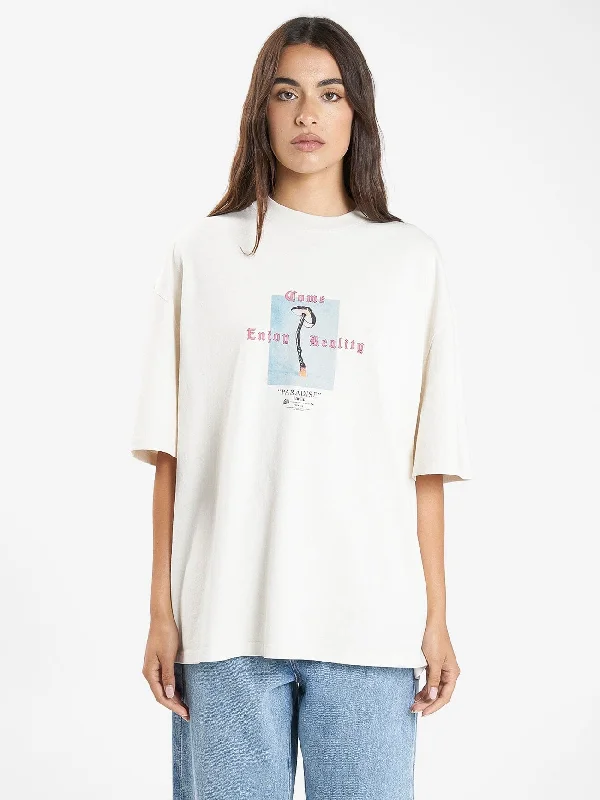 Reality Check Oversized Tee - Heritage White