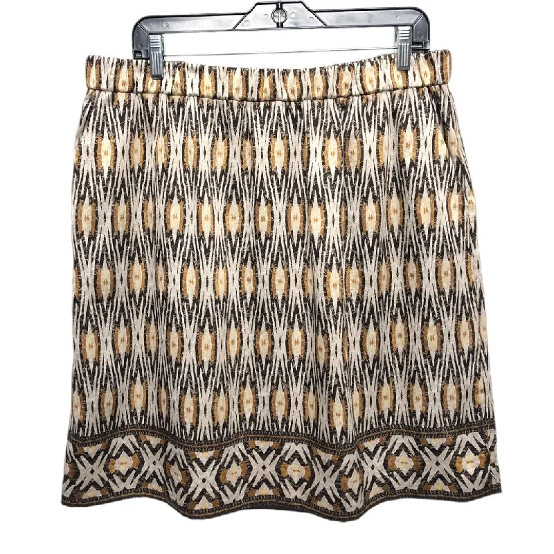 Skirt Mini & Short By Chicos In Brown & Cream, Size: M