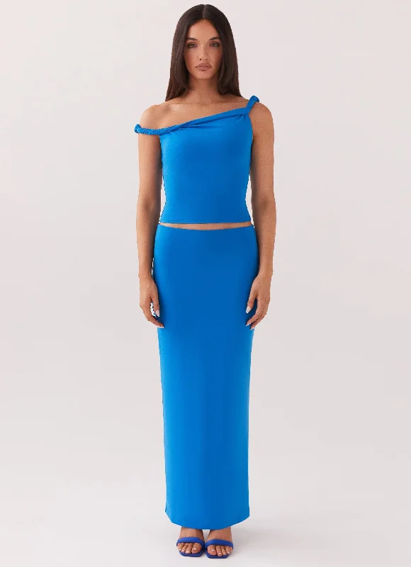 Solace Soul Maxi Skirt - Cobalt