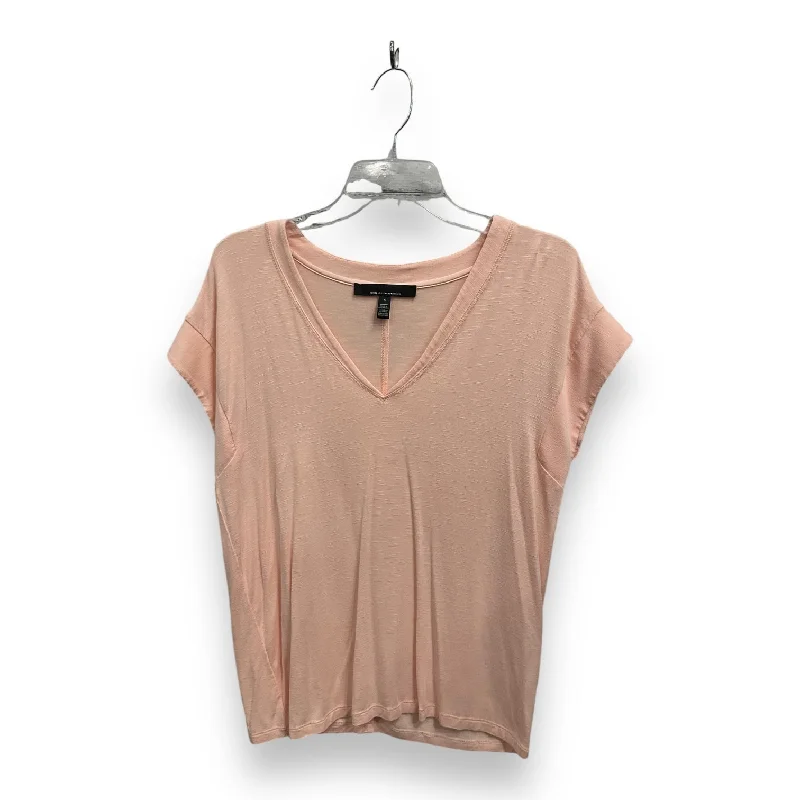 Top Short Sleeve Basic By White House Black Market In Pink, Size: S