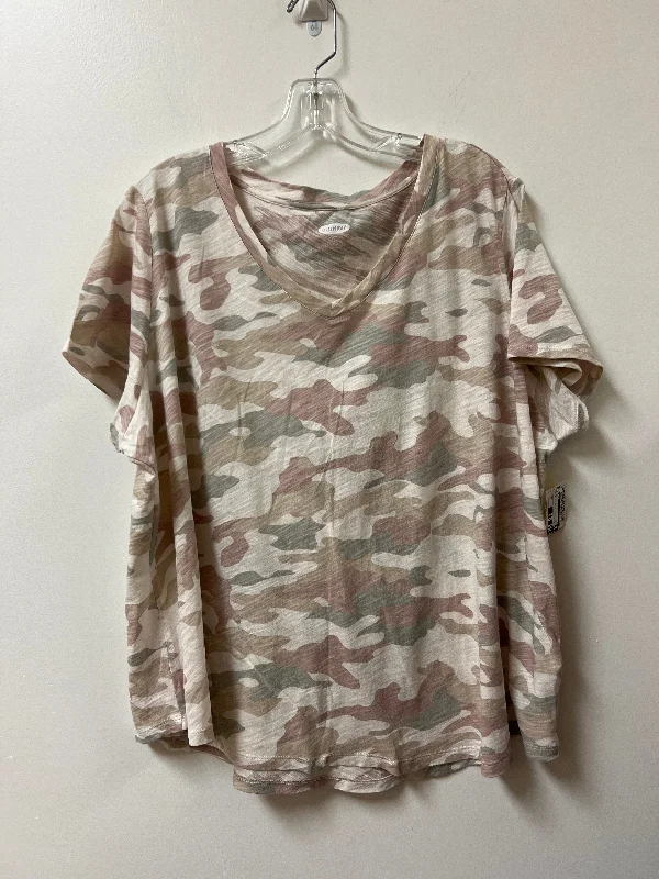 Top Short Sleeve By Old Navy In Camouflage Print, Size: 2x