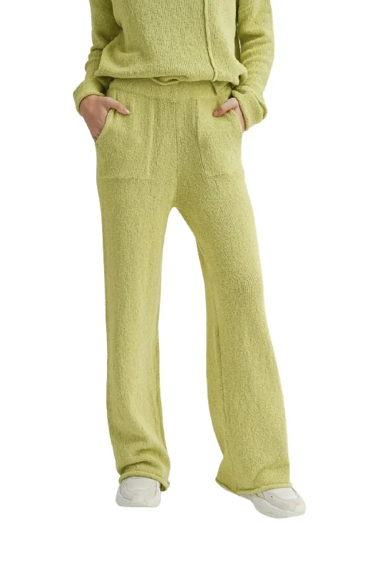 Just Sweater Pants In Lemon Grass