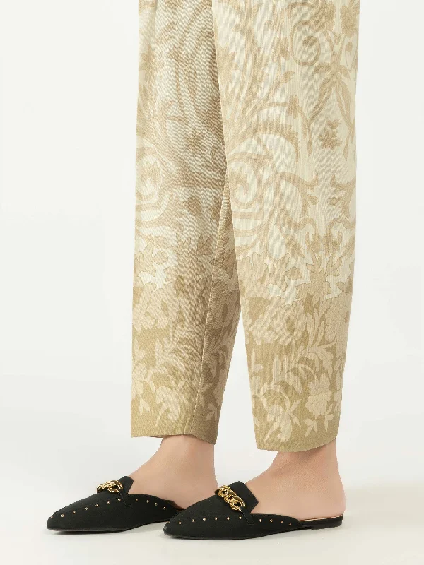 Printed Khaddar Trousers