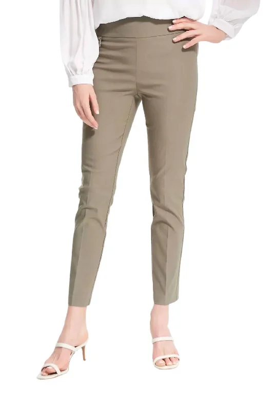 Pleated Cropped Pants In Eucalyptus