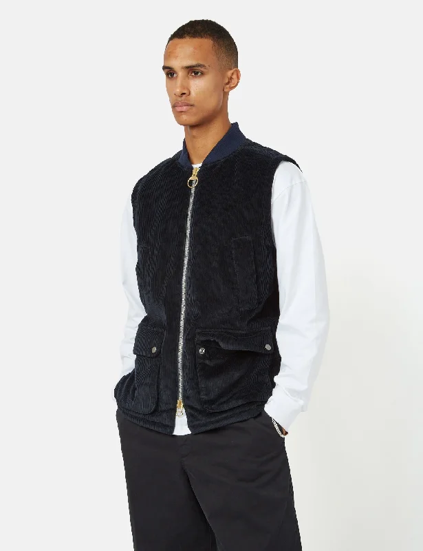 Barbour Westmorland Gilet (Cord) - Navy Blue