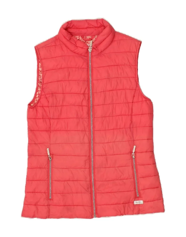 CHAMPION Womens Padded Gilet IT 42 Medium Pink Polyester