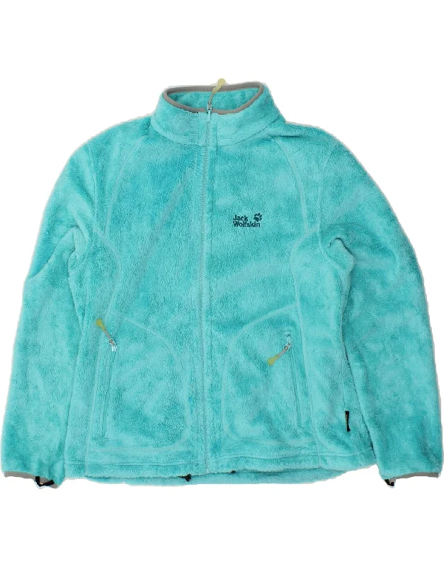 JACK WOLFSKIN Womens Fleece Jacket UK 18/20 XL Turquoise Polyester