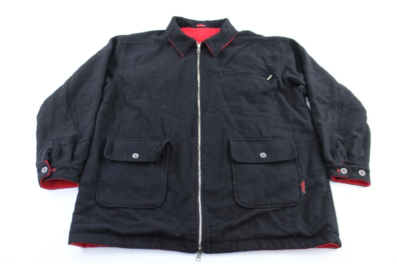 Marlboro Black & Red Reversible Zip Up Jacket