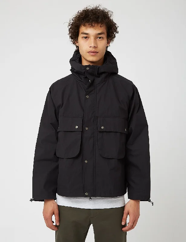 Uniform Bridge Hooded Short Parka - Black