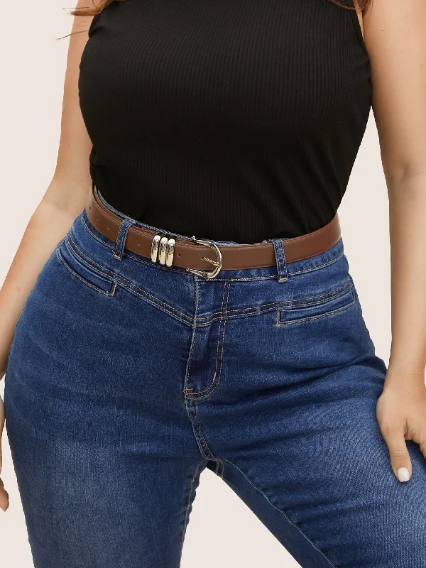 Casual Basic Metal Detail Belt