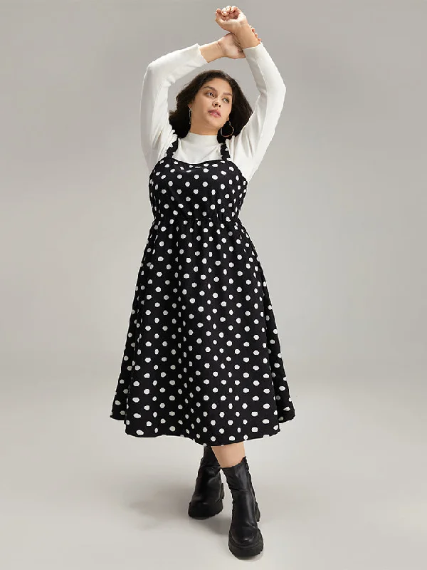 Polka Dot Pocket Cami Dress