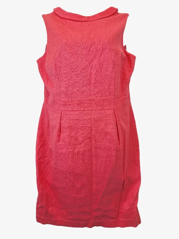 Boden Textured Rose Shift Midi Dress Size 20