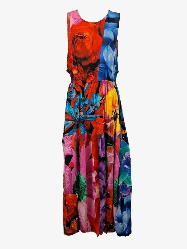 Desigual Funky Cut Out Summer Midi Dress Size L