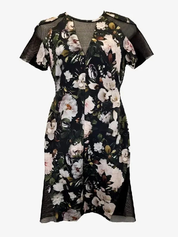 Ginger & Smart Structured Floral Mesh Midi Dress Size 14