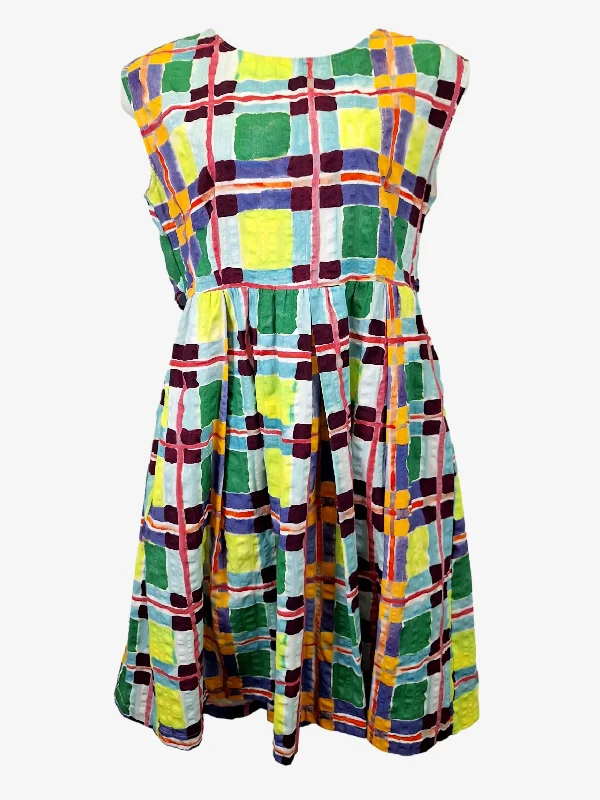 Gorman Box Pleated Painted Midi Dress Size 14