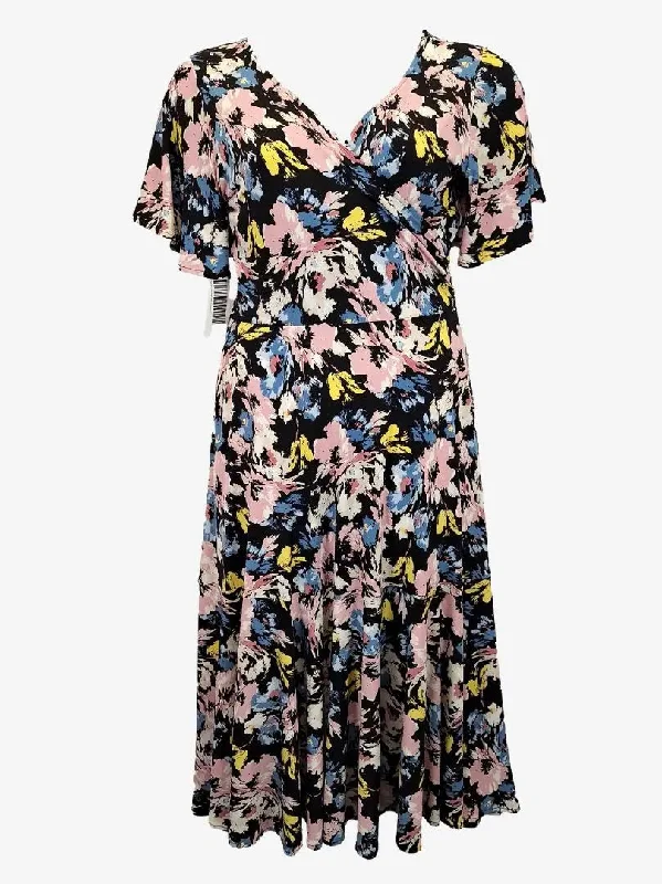 Leina & Fleur Elegant Reversible Flutter Midi Dress Size 12