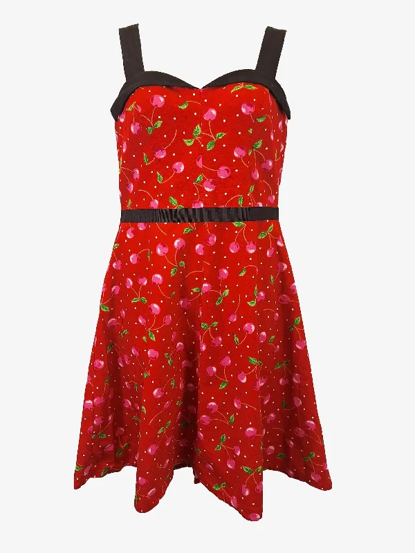 Maiocchi Retro Cherry Bomb Midi Dress Size 14