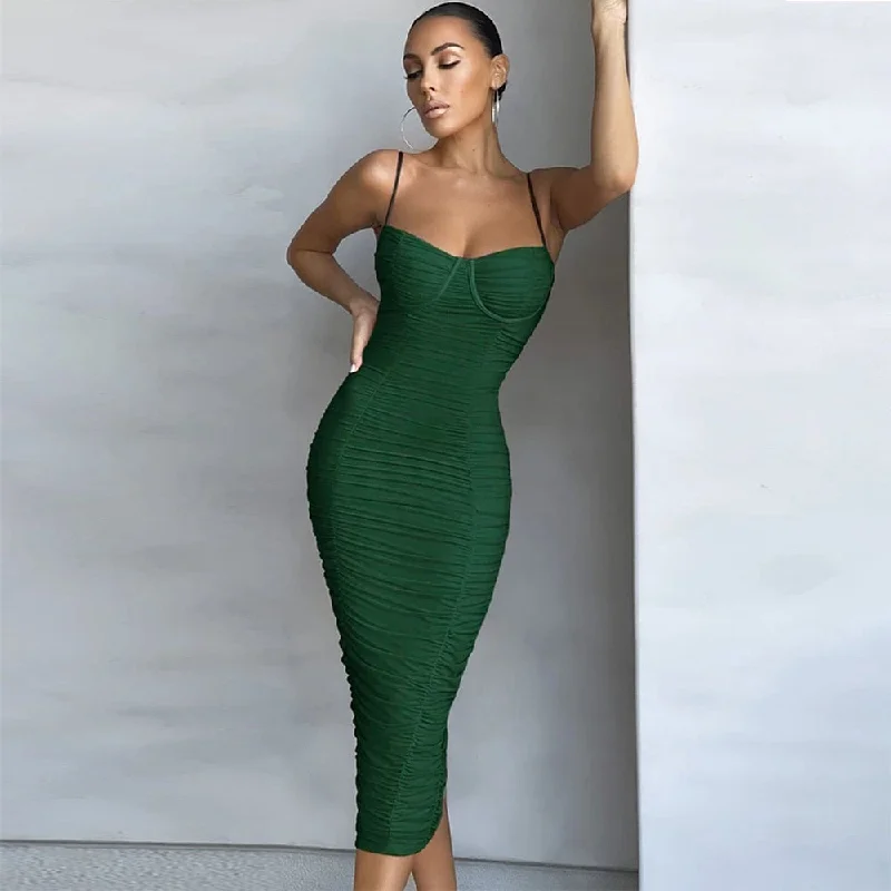 Midi Bandage Bodycon Sexy Party Dress