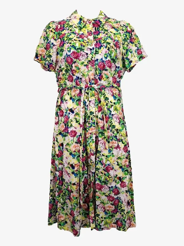 Review Effortless Collared Bloom Midi Dress Size 14