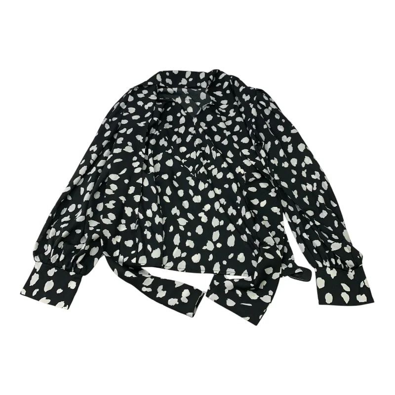 Blouse Long Sleeve By Shein In Black, Size: Xs