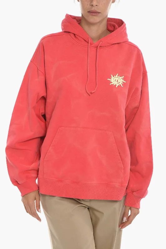 Holzweiler Back Printed Brushed Cotton RIVERS LOGOS Hoodie